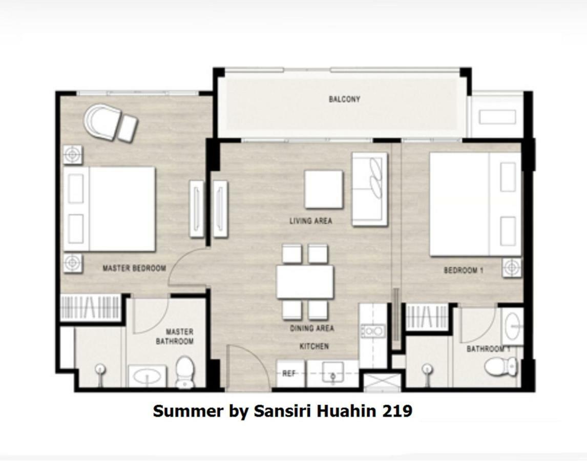 2 Bedroom Summer Huahin Condominium Exterior foto